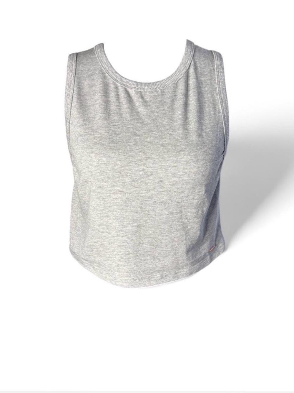 Volcom Lived In Lounge Crop Tank Top Heather Gray Womens Size XS NEW